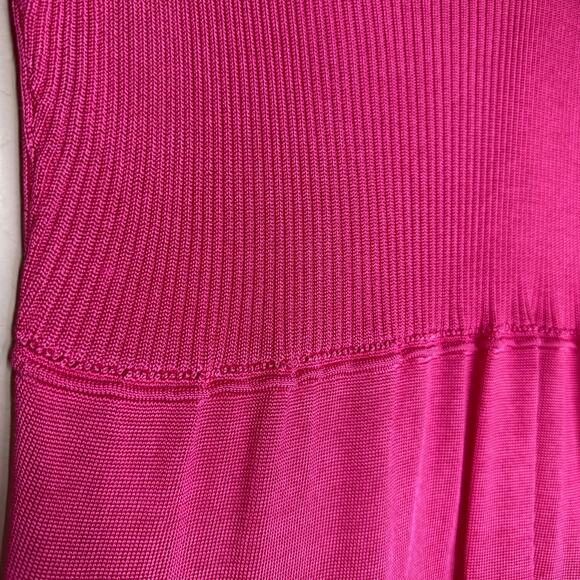 BCBGMAXAZRIA NWT Silk Blend Peplum Sweater Top Pink Long Sleeve Women’s XL $160 - Picture 10 of 13